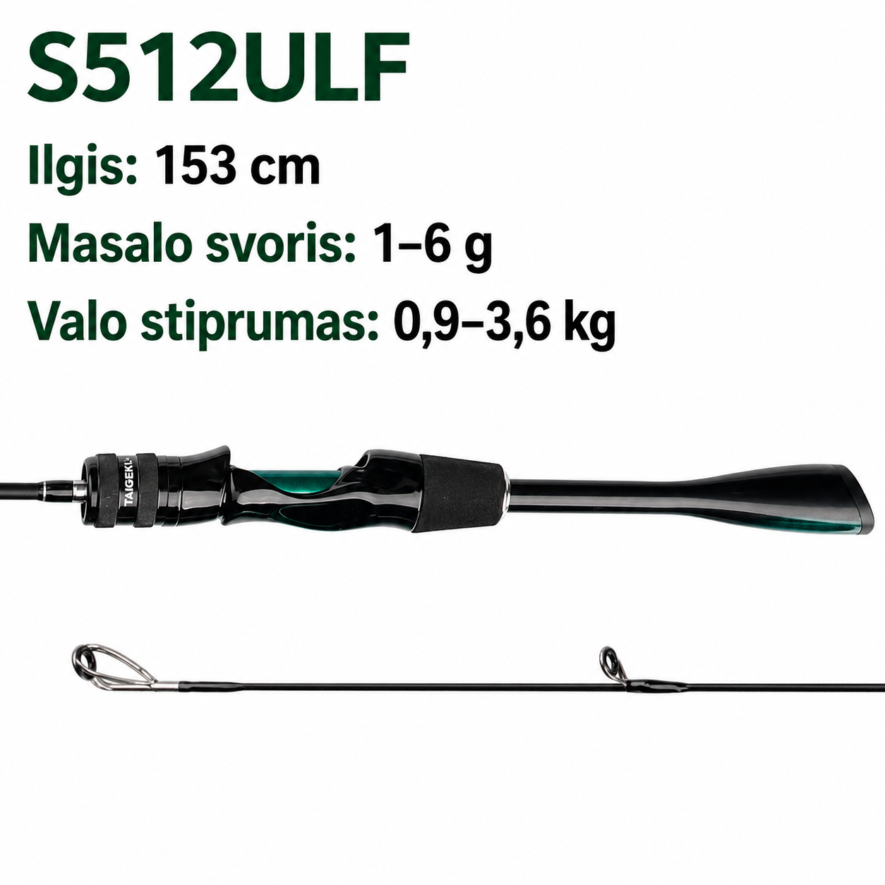 Ultra-Light anglies pluošto spiningas (1.68m / 1.80m)