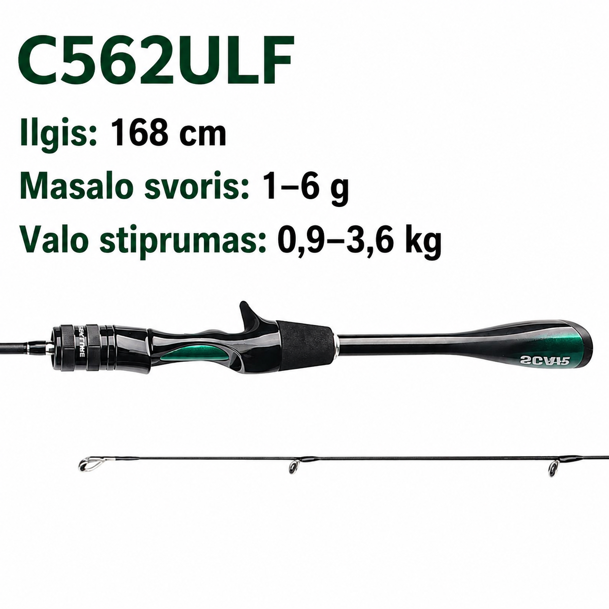 Ultra-Light anglies pluošto spiningas (1.68m / 1.80m)