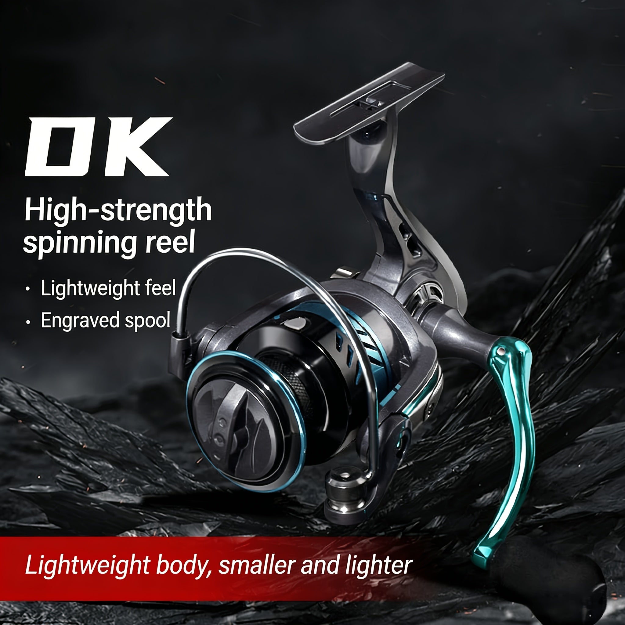Enormous Fin King DK1000-7000 Series Large Bore Oblique Mouth Lightweight Body Long Casting Fatigue-Free Ambidextrous Anti-Shake Stable Light Hand Feel Engraved Line Cup Suitable for Various Complex Fishing Scenarios JUQIWANG