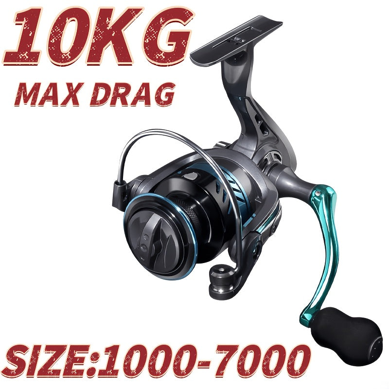 Enormous Fin King DK1000-7000 Series Large Bore Oblique Mouth Lightweight Body Long Casting Fatigue-Free Ambidextrous Anti-Shake Stable Light Hand Feel Engraved Line Cup Suitable for Various Complex Fishing Scenarios JUQIWANG